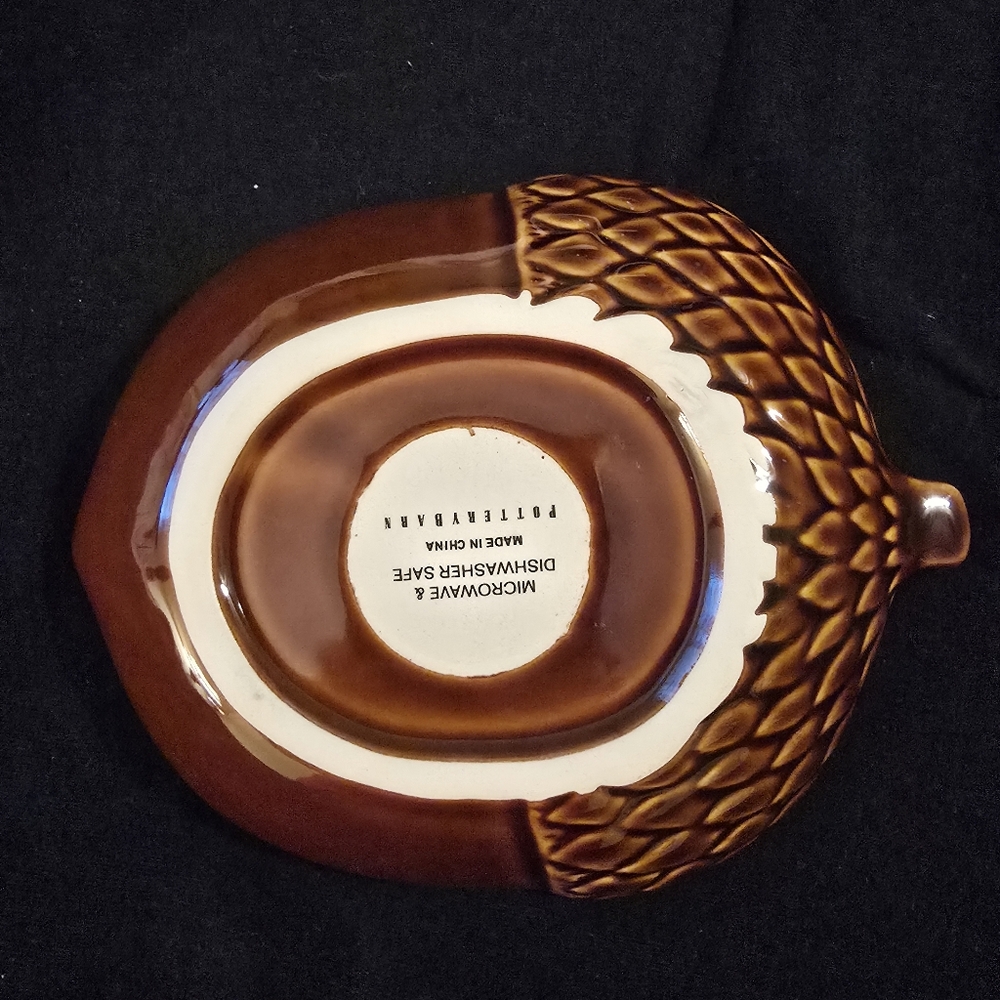 Pottery Barn Rich Brown Ceramic Plate - Picture 2 of 3